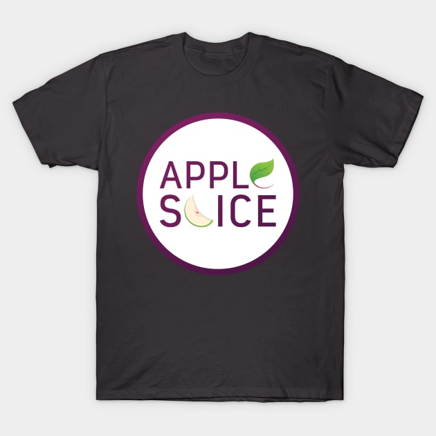 Apple Slice Circular White T-Shirt by Apple Slice Podcast